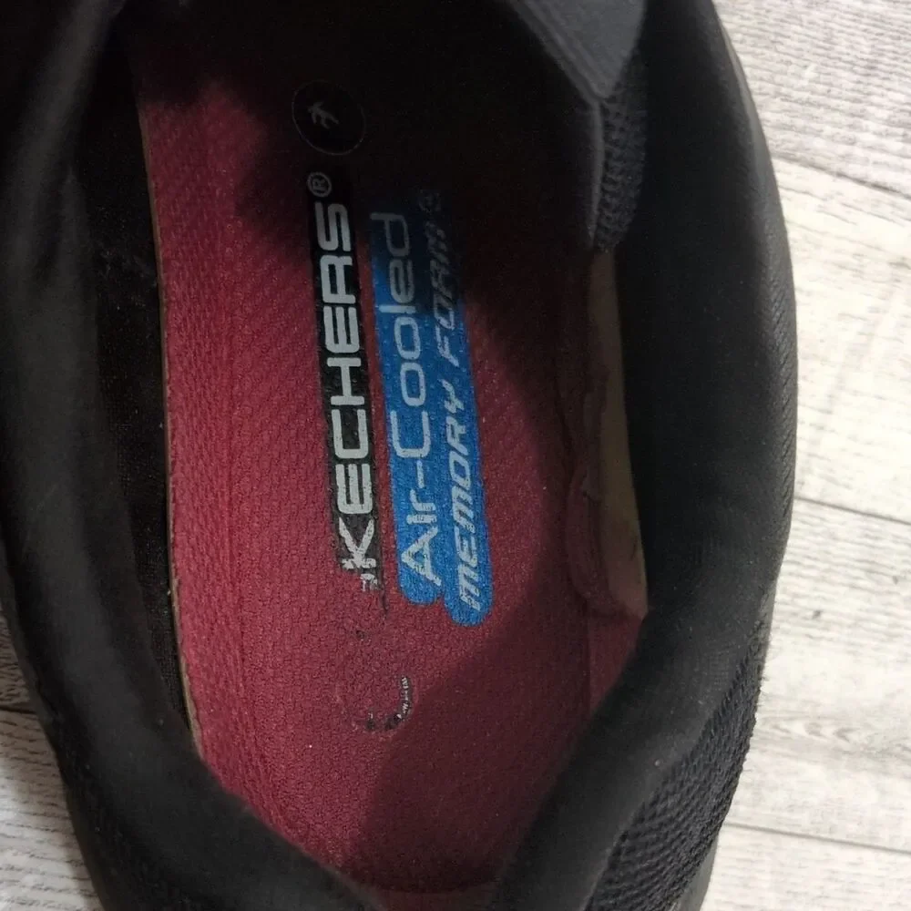 SKECHERS Work Footwear Black Safety Shoes Mens 8M EH SR ASTM F2413-18 200263